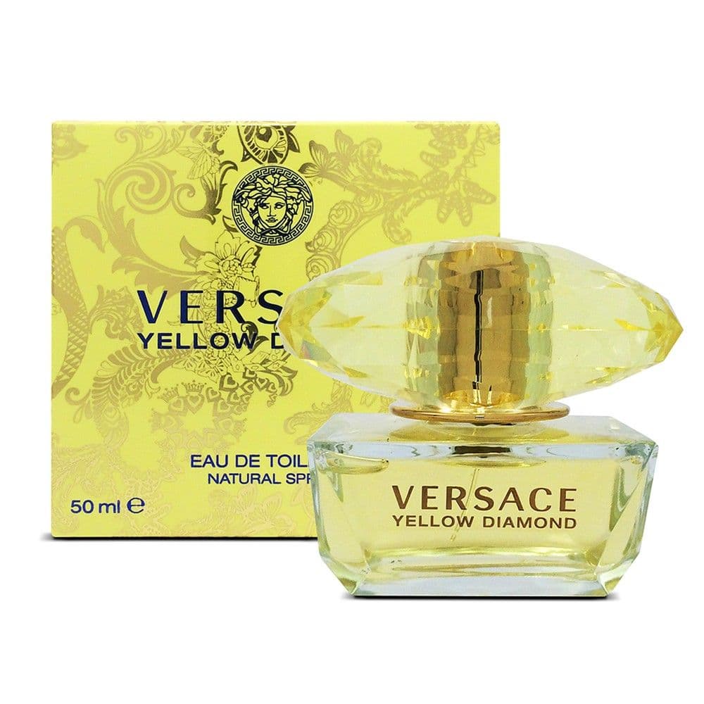 Parfum për femra, Versace, Yellow Diamond, EDT, qelq, 50 ml, e verdhë dhe gold, 1 copë