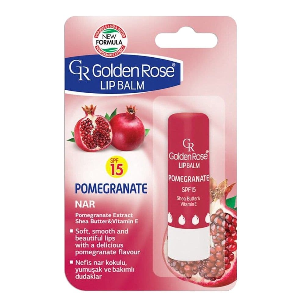 Balsam për buzët, Pomegranate, Golden Rose, plastikë, 5.5 ml, e kuqe, 1 copë
