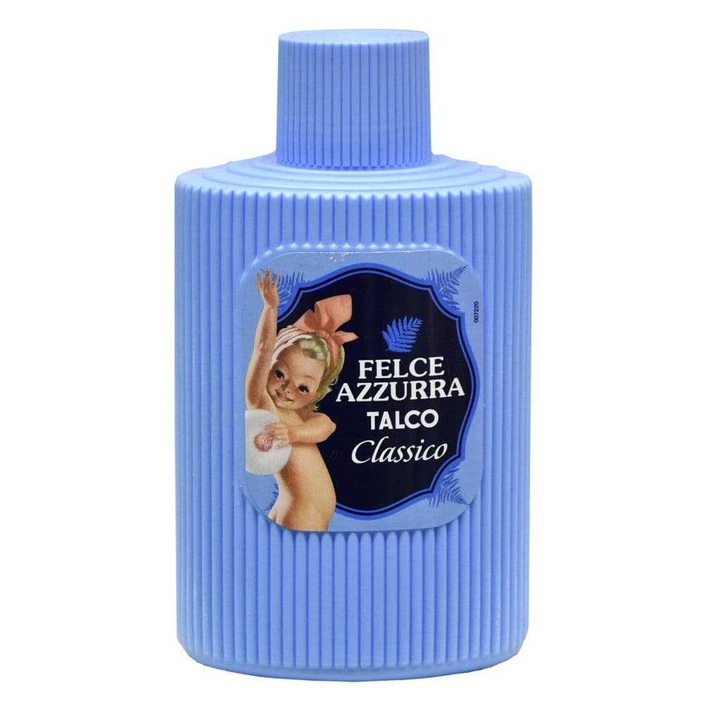 Pudër me përmbajtje talku, Classico, Felce Azzurra, Paglieri, plastikë, 200 g, blu, 1 copë
