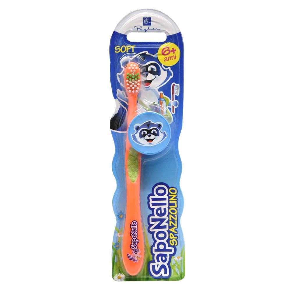Furçë dhëmbësh për fëmijë, Saponello, Paglieri, plastikë, 22x5 cm, mikse, 1 copë