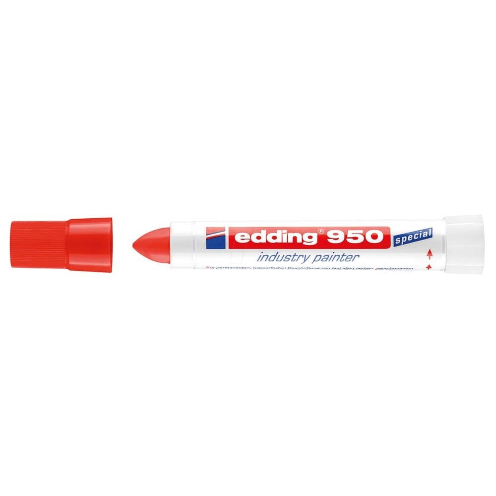 Marker industrial permanent, 950, Edding, plastikë, 21 cm, e kuqe, 1 copë