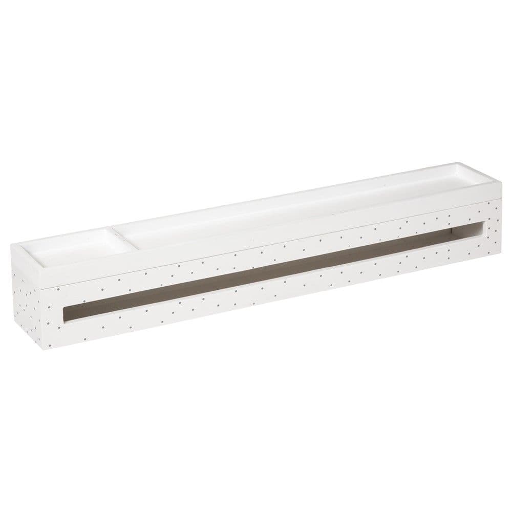 Kuti mbajtëse për letrën e vizatimit, dru MDF, 58x9.3x9 cm, e bardhë, 1 copë