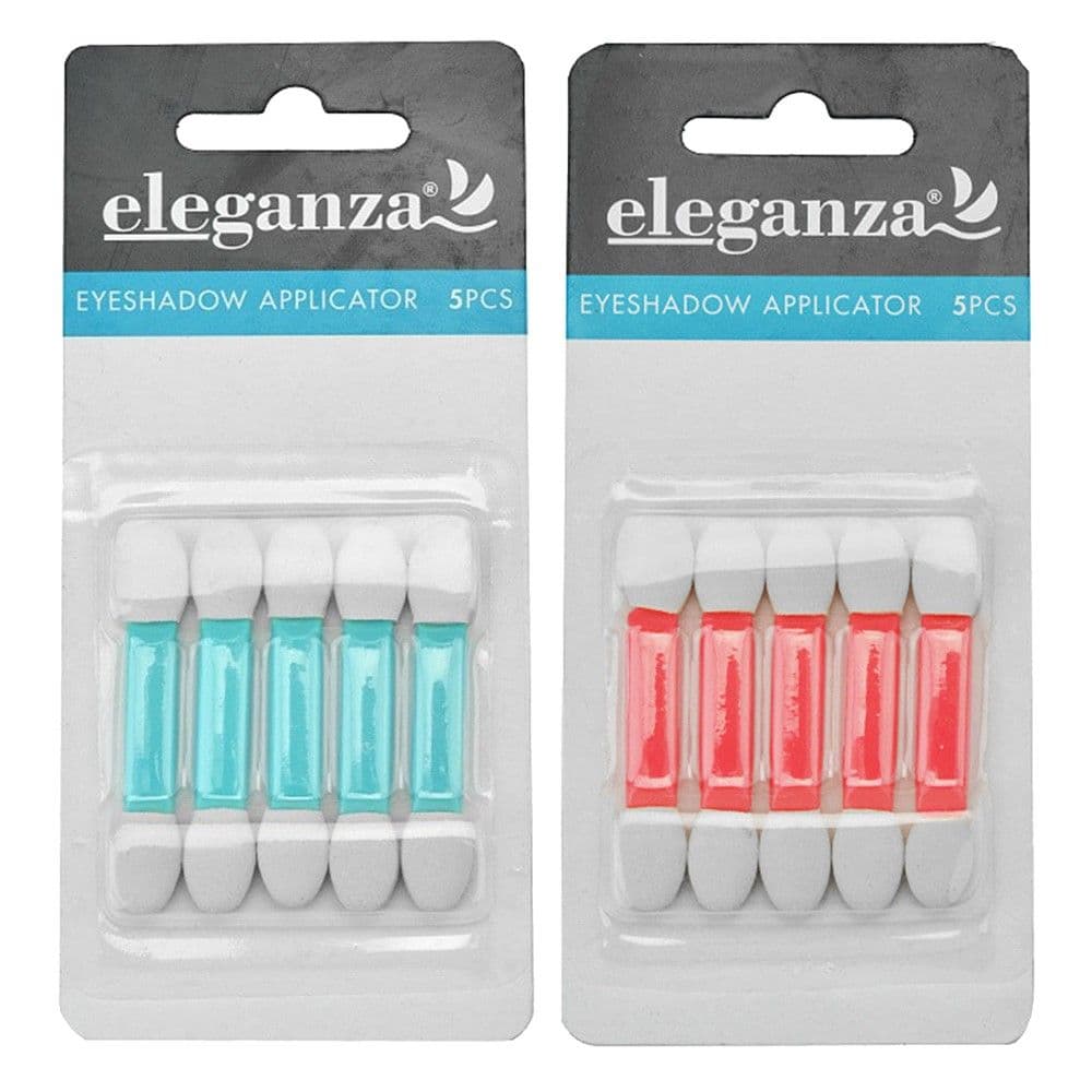 Sfungjer për aplikimin e hijezuesit të syve, Eleganza, plastikë dhe sfungjer, 6 cm, mikse, 5 copë