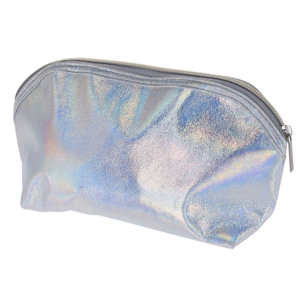 Çantë kozmetike, Eleganza, poliestër dhe poliuretan, 23x6.5x13 cm, argjend, 1 copë
