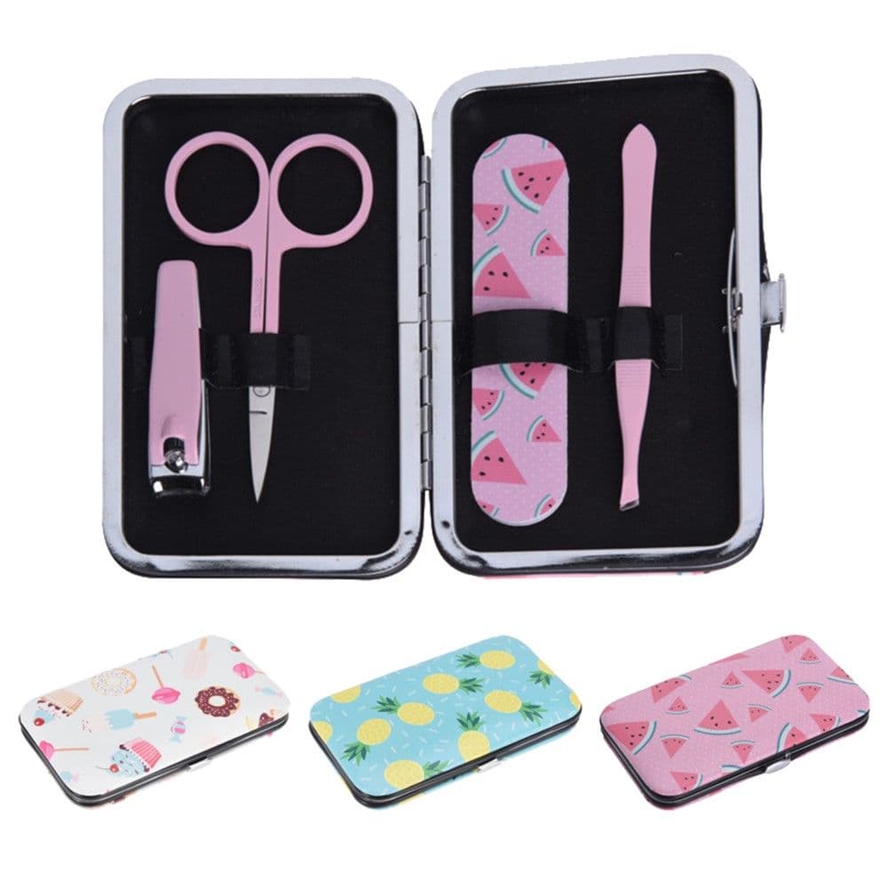 Set për kujdesin e thonjve të duarve, Koopman, inoks dhe poliuretan, 12x6x1 cm, mikse, 4 copë