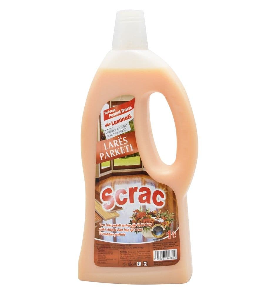 Detergjent për parket, Scrac, plastikë, 1 lt, bezhë, 1 copë