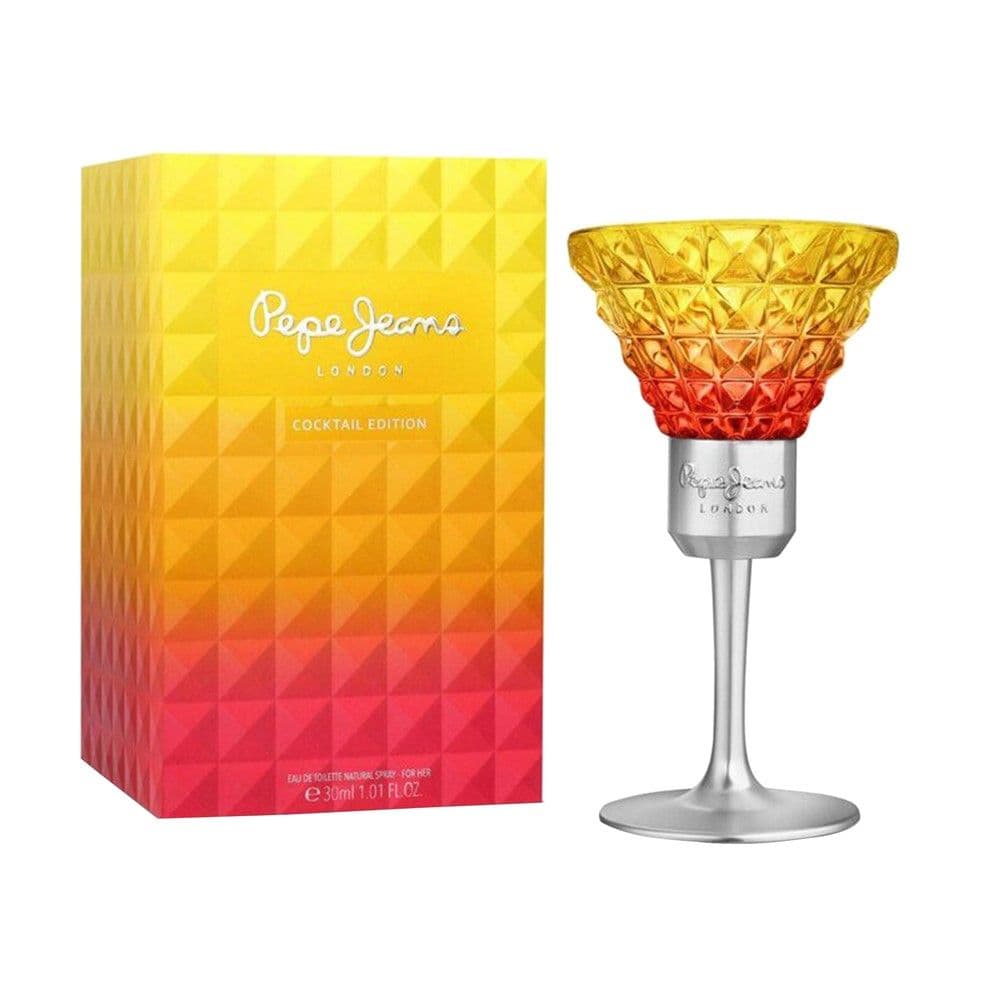 Parfum për femra, Pepe Jeans, Cocktail Edition For Her, EDT, qelq dhe metal, 30 ml, koral dhe e verdhë, 1 copë