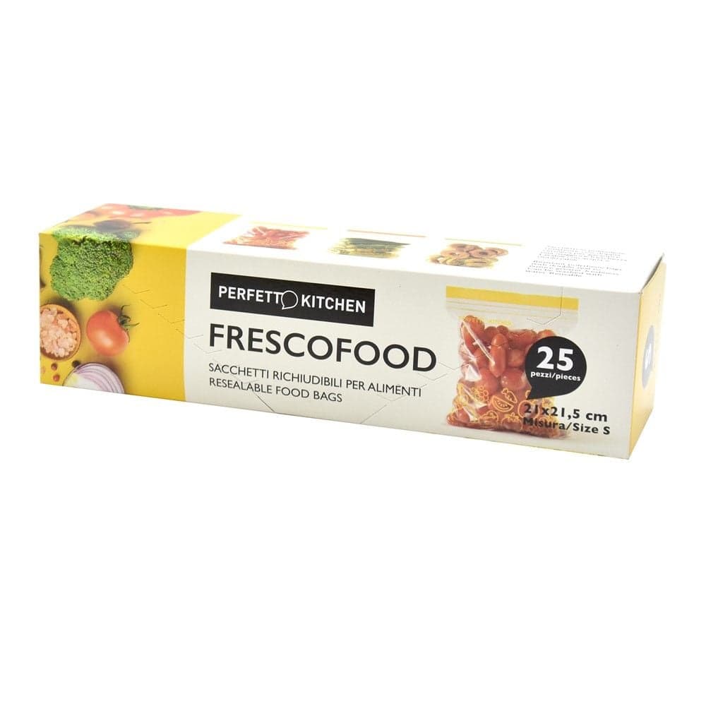 Qese për ruajtje ushqimesh, FrescoFood, plastikë, 21x21.5 cm, transparente, 1 copë