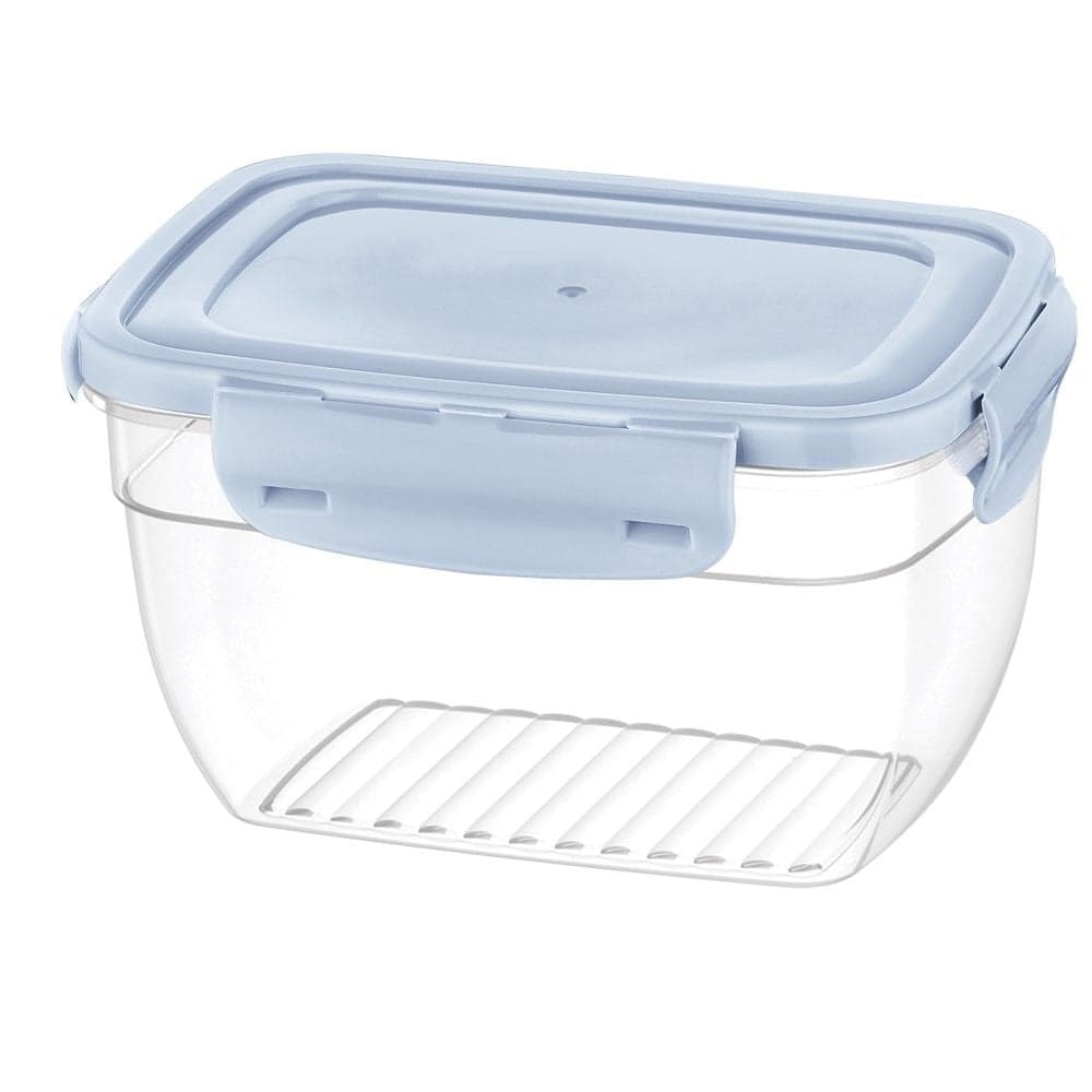 Enë ushqimi, me kapak, Cook&Lock, PP, transparente/kaltër, 1050 ml