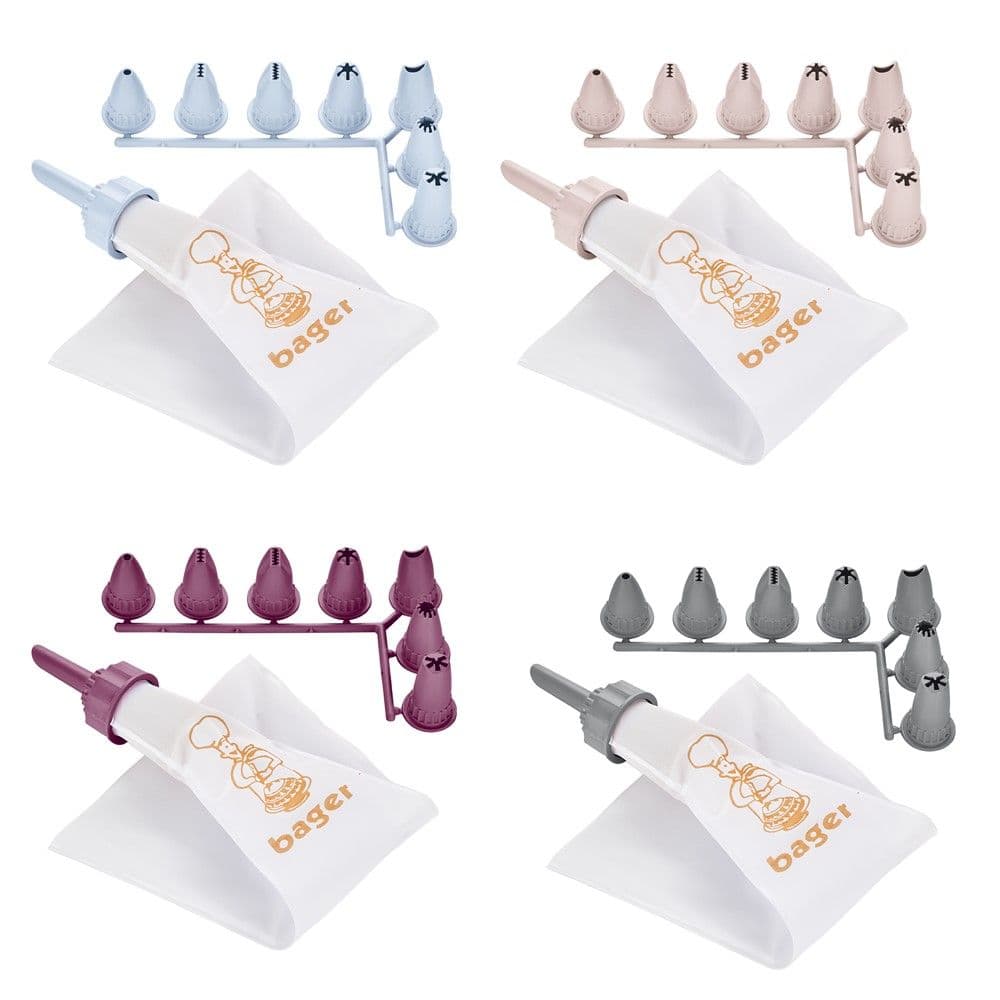 Kone kremi mbushës për ëmbëlsira me 7 koka, PP,Ngjyra të ndryshme, 6x12 cm