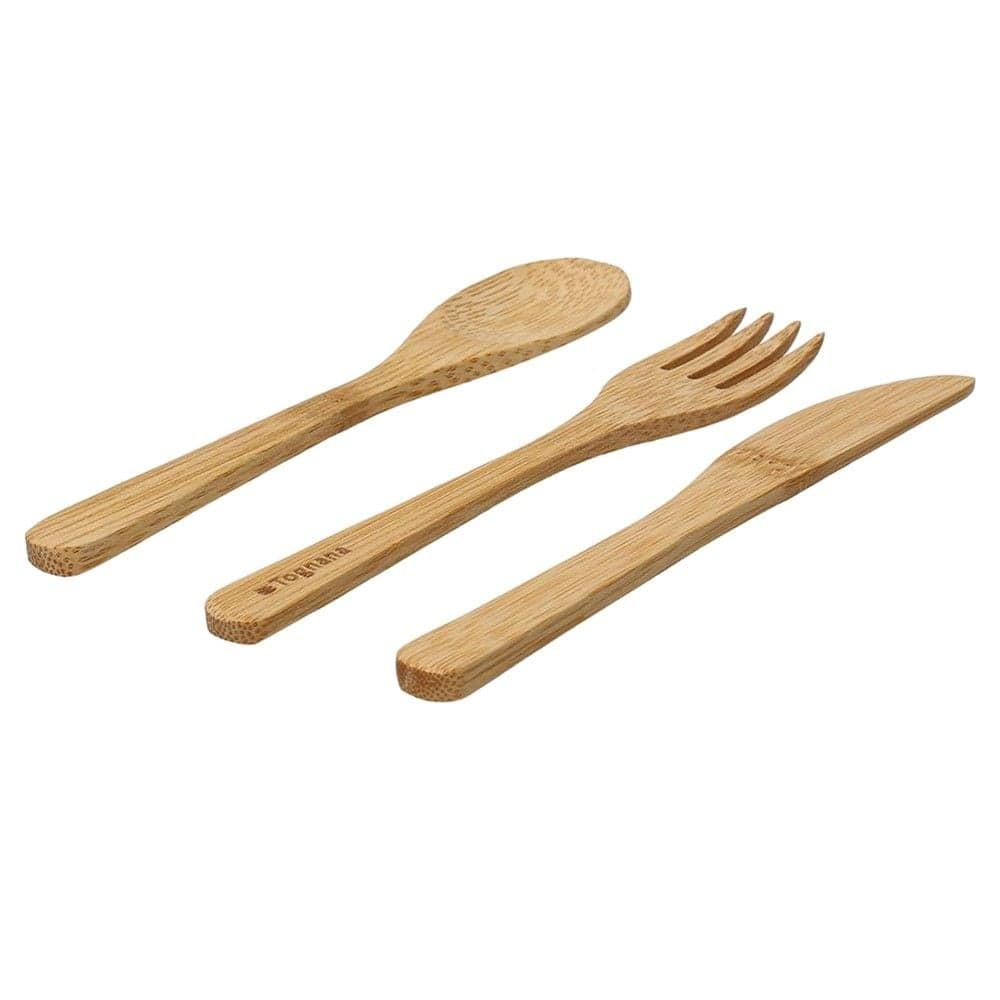 Set lugë, piru thikë Natural Love (PK 3), bambu natyral, kafe,