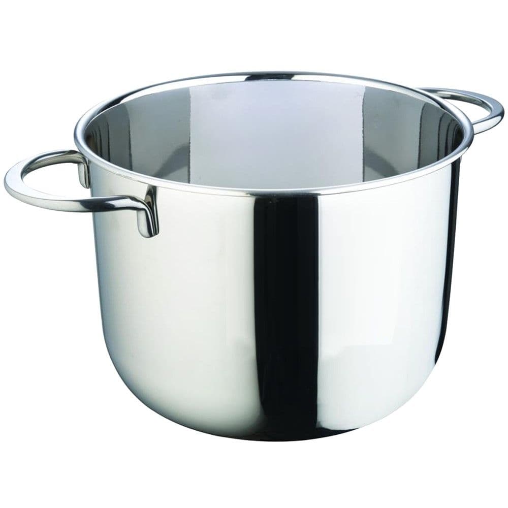 Tenxhere e thellë inoksi me induksion Etherna, inoks 18/10, argjendi, Dia.24 cm / 8L