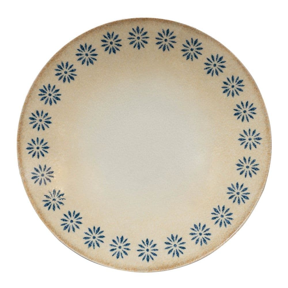 Pjatë supe Siviglia, porcelan, bezhë me dekor, Dia.22 cm