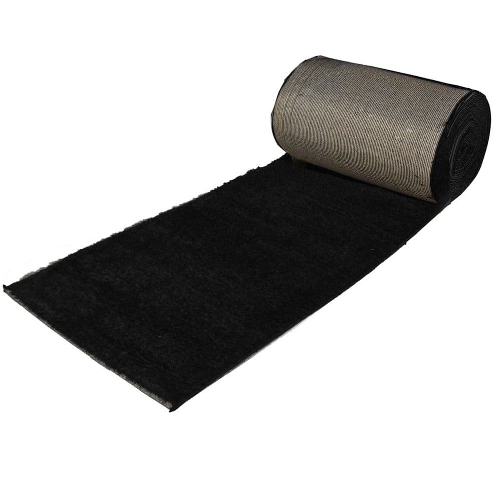 Rrugicë shagi Rodeo, modern, fije sintetike, e zezë, 80 cm