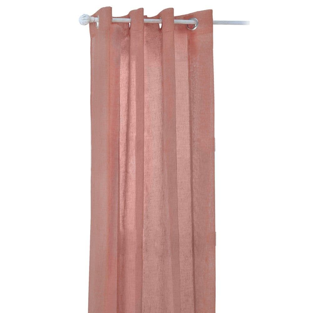 Perde e hollë me unaza Paloma, poliestër, kafe tulle, 140x260 cm