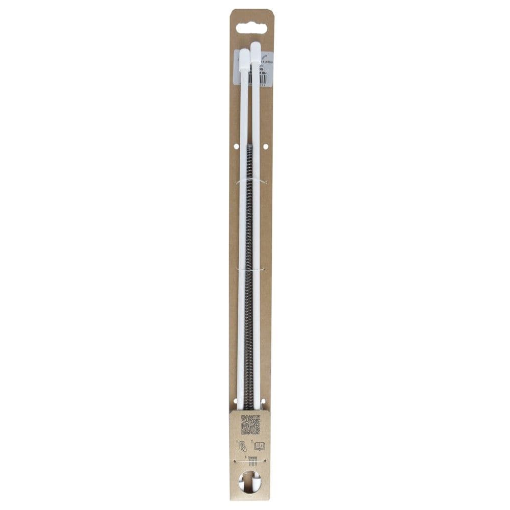 Kortinka me zgjatim për perde, Përmasa: 43/53cm, Ngjyra: Bardhë, Materiali: Metalik