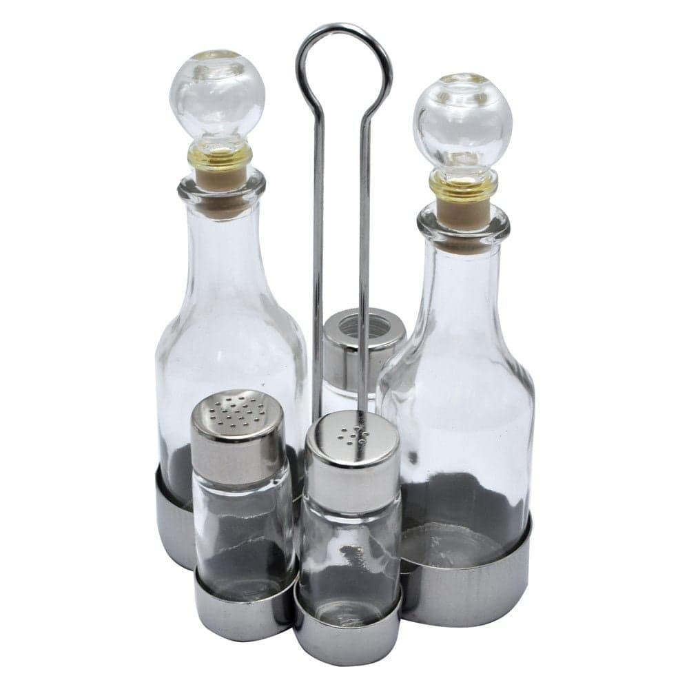 Set vajore (PK5), qelq/inoks, transparente,