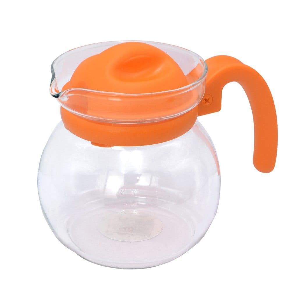 Çajnik me kapak, qelq/plastike, transparente, 750 ml