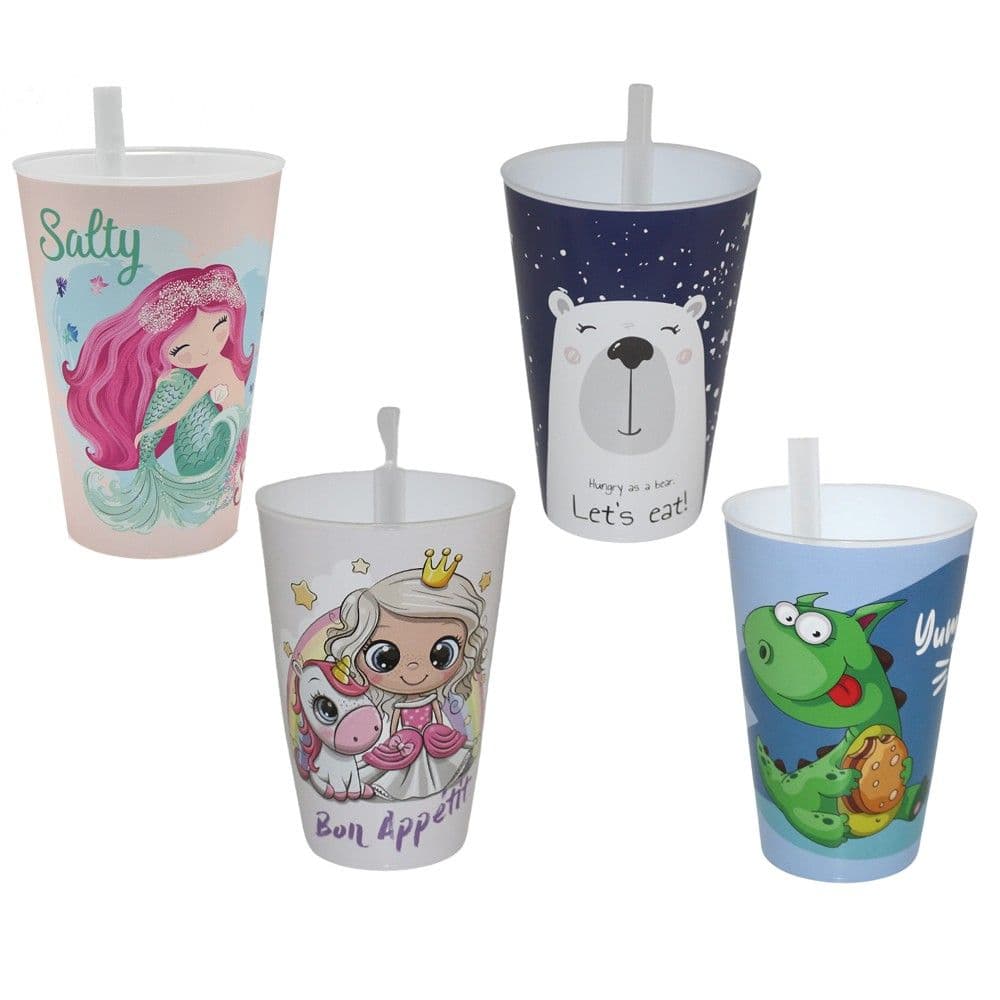 Gota fëmijësh me pip, plastike, ngjyra të ndryshme, 400 ml