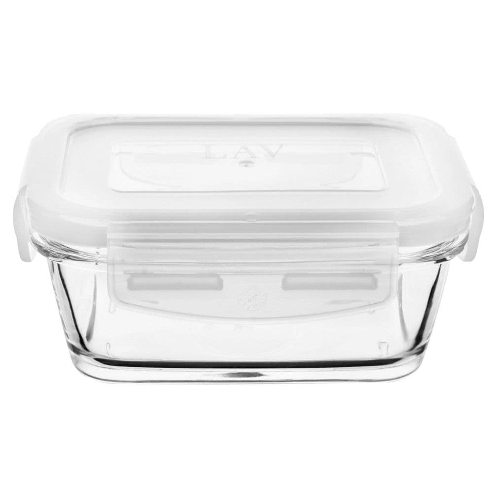 Tas hermetik me kapak, qelq, transparente, 10x13xH5.3 cm / 400 cc