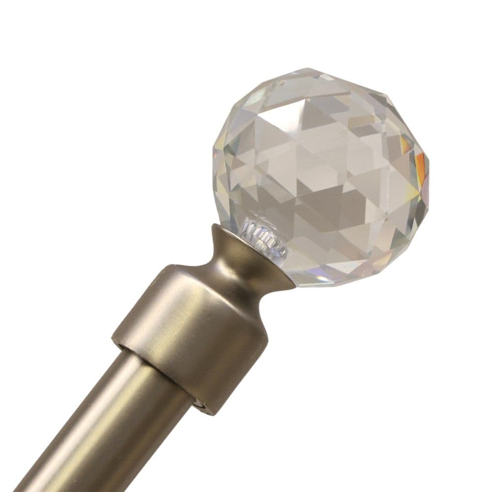 Shufër perde me zgjatim fundore qelqi, metalike, argjendi, Dia.16/19mm / 120-210 cm