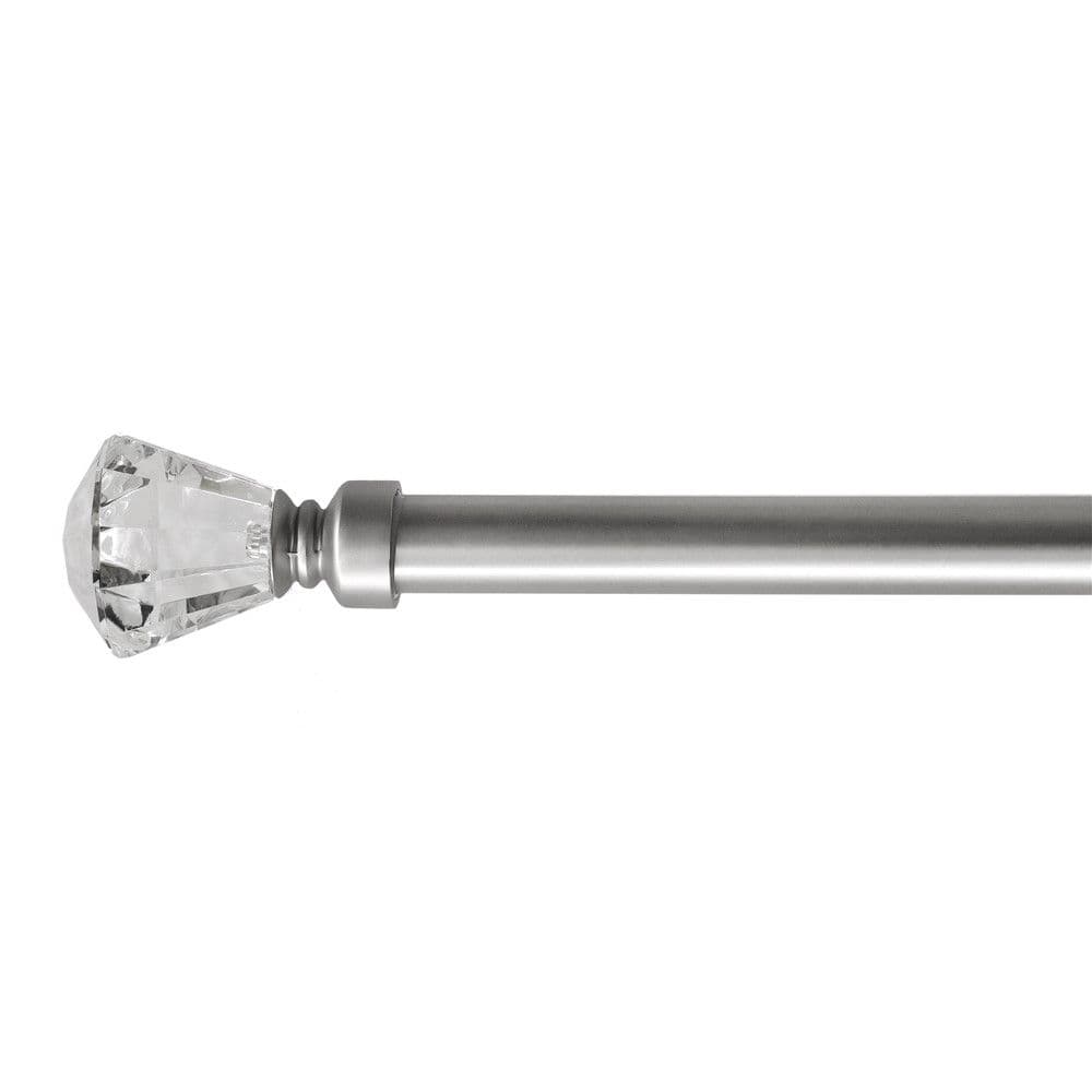 Shufër perde me zgjatim fundore qelqi, metalike, argjendi, Dia.25/28mm / 120-210 cm