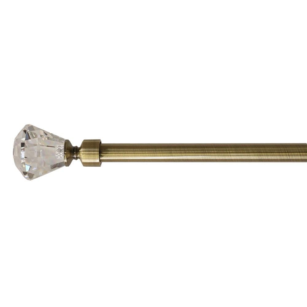 Shufër perde me zgjatim fundore qelqi, metalike, bronz, Dia.16/19mm / 120-210 cm