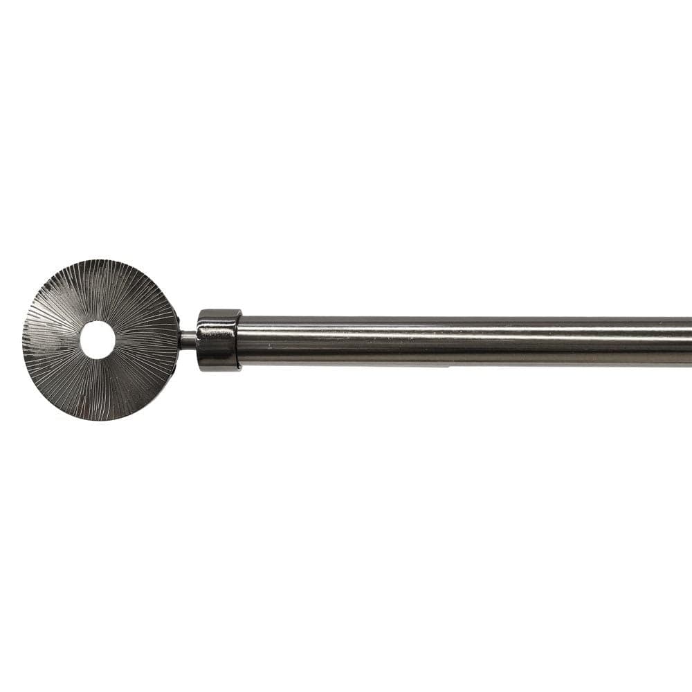 Shufër perde me zgjatim fundore qelqi, metalike, gri grafit, Dia.25/28mm / 160-300 cm