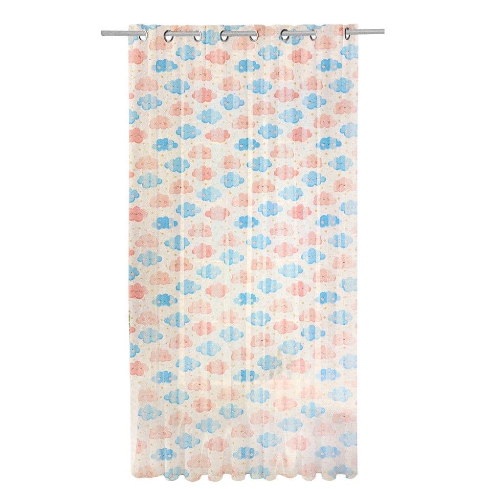 Perde me unaza Nube, 100% poliestër, ngjyra të ndryshme, 140x300 cm