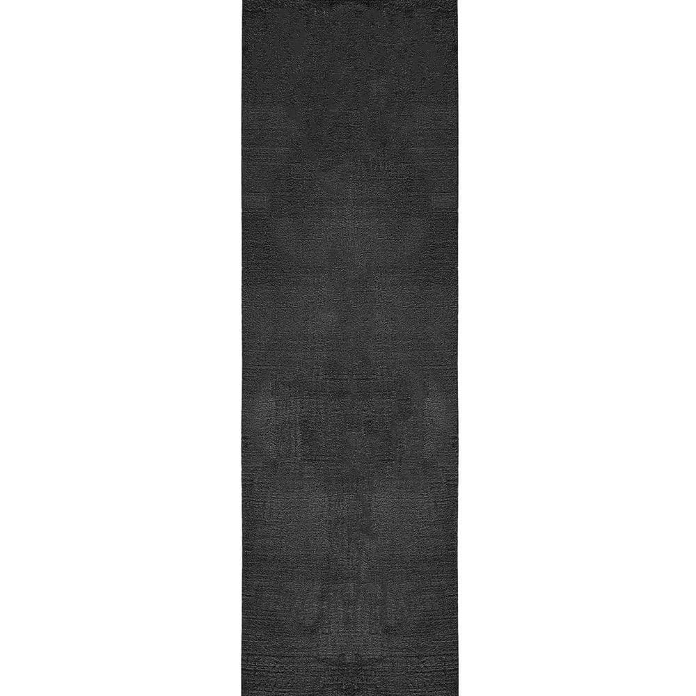 Rrugicë Soft Touch, 100% poliestër, gri e errët, 80x300 cm