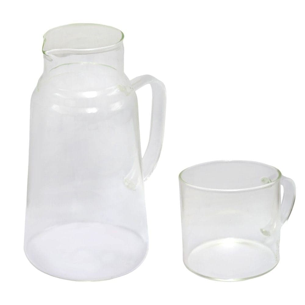 Kanë uji/lëngje me gotë, qelq, transparente, Dia.7xH23cm / 1.4 Lt
