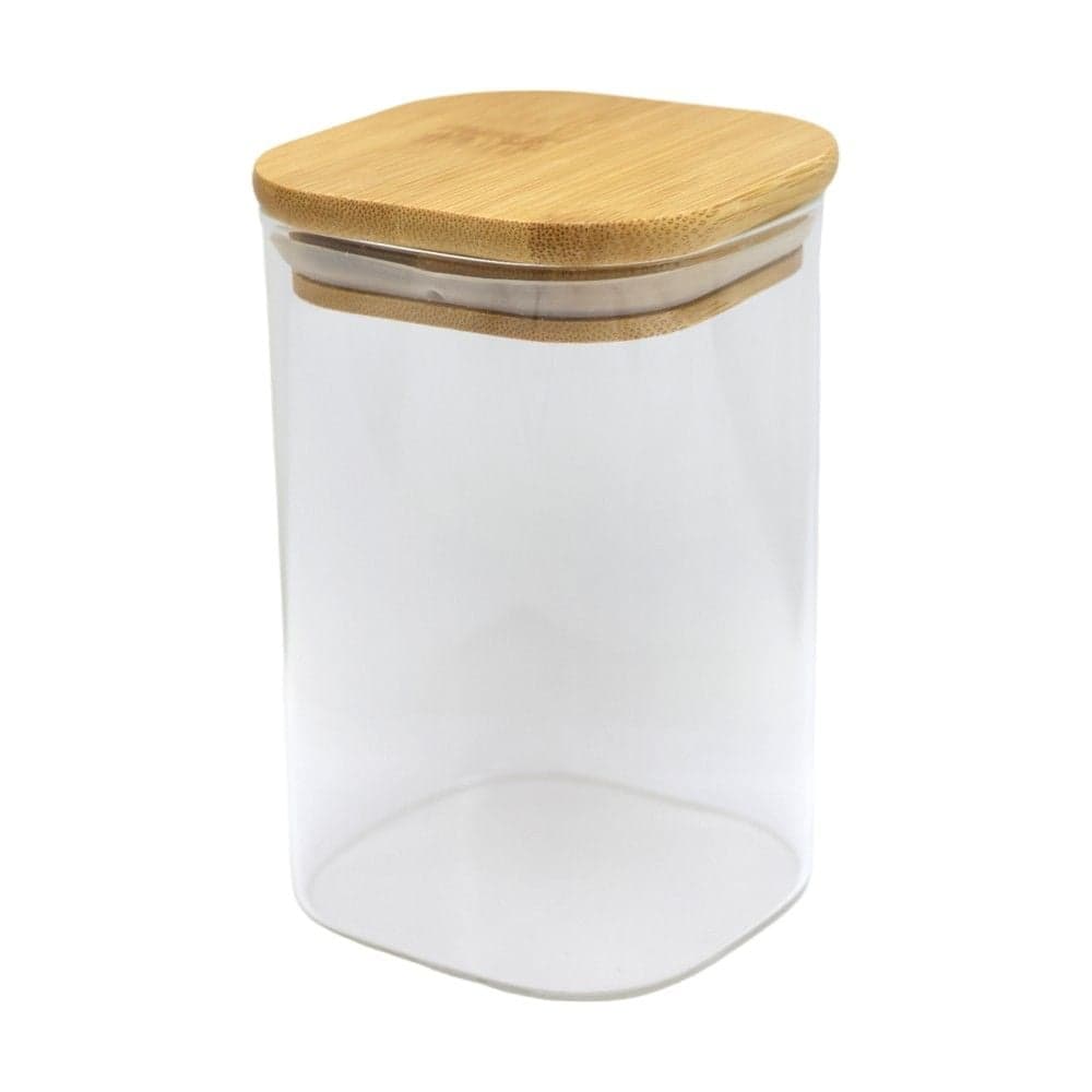 Kavanoz konservimi me kapak bambu, qelq/bambu, transparente, H12.5 cm / 600 ml