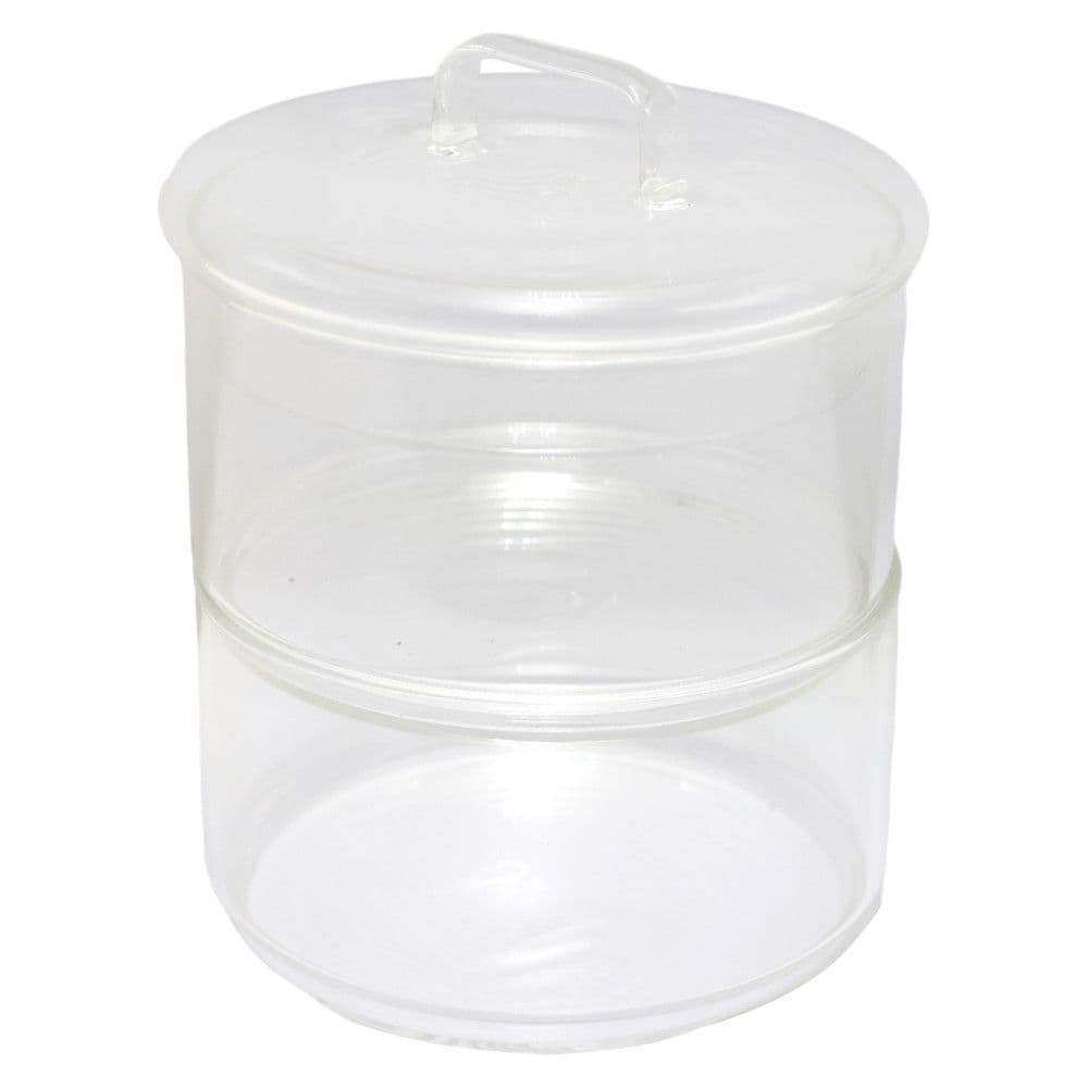 Kavanoz konservimi me 3 kate, qelq, transparente, H11.5 cm / 400 ml