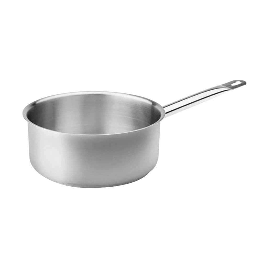 Tenxhere e cekët me induksion me një dorezë, inoks 18/10, argjend, Dia.16xH7.5cm/1.5L