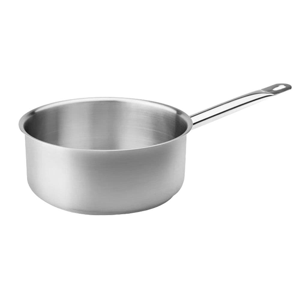 Tenxhere e cekët me induksion me një dorezë, inoks 18/10, argjend, Dia.24xH10cm/4.5L