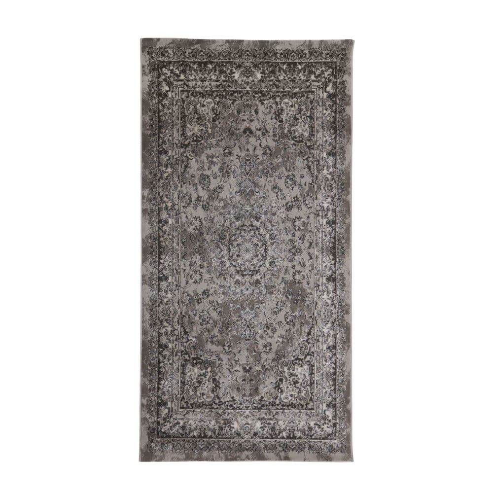 Rrugicë Lisa, poliestër, gri e hapur/pana, 80x150 cm
