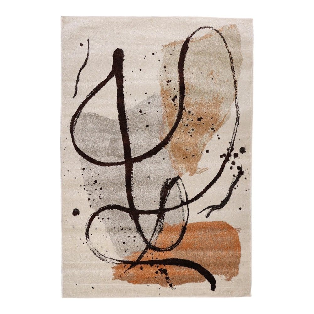Tapet Sanford, polipropilen dhe frize, krem/kafe, 160x230 cm
