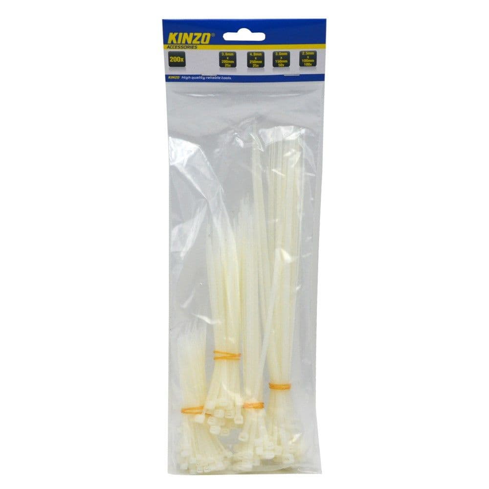 Fasheta plastike, Kinzo, 3.6x200 mm 25 cop, 4.8x250 mm 25 cop, 3.6x150 mm 50 cop, 2.5x100 mm 100 cop