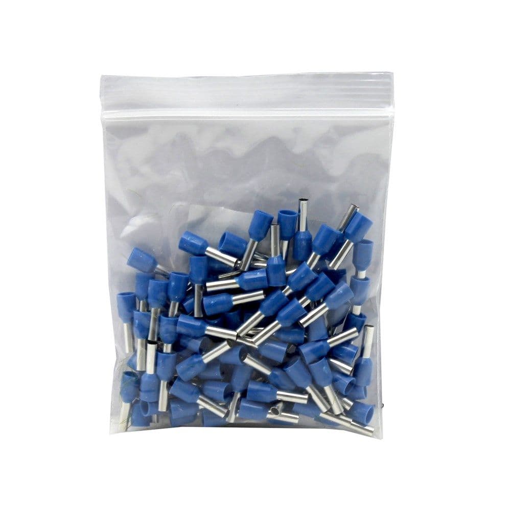 Terminal i izoluar tub, 1.5 mm², bakër/plastik, 100 cop/pako, blu