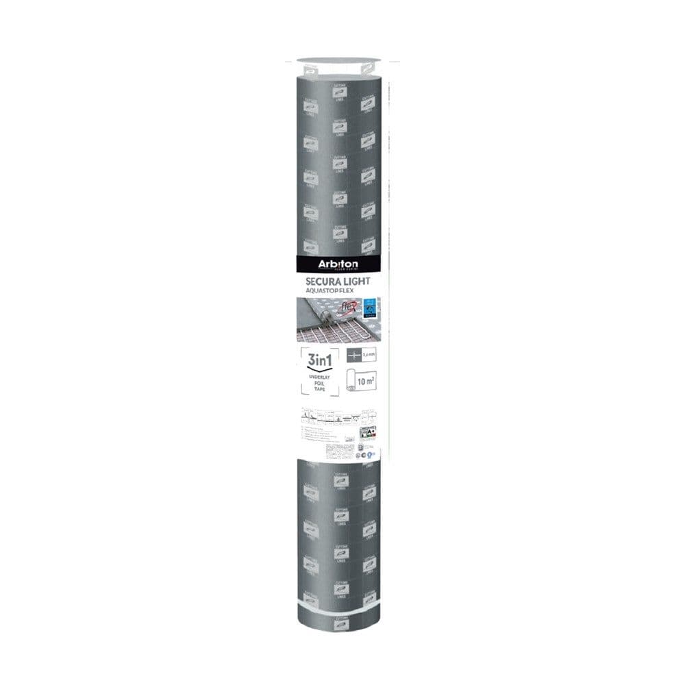 Nënshtrese për parket laminat dhe druri, Secura light aquastop flex, XPS/PET, 9.1x1.1x1.6mm, 1-pack=10m²