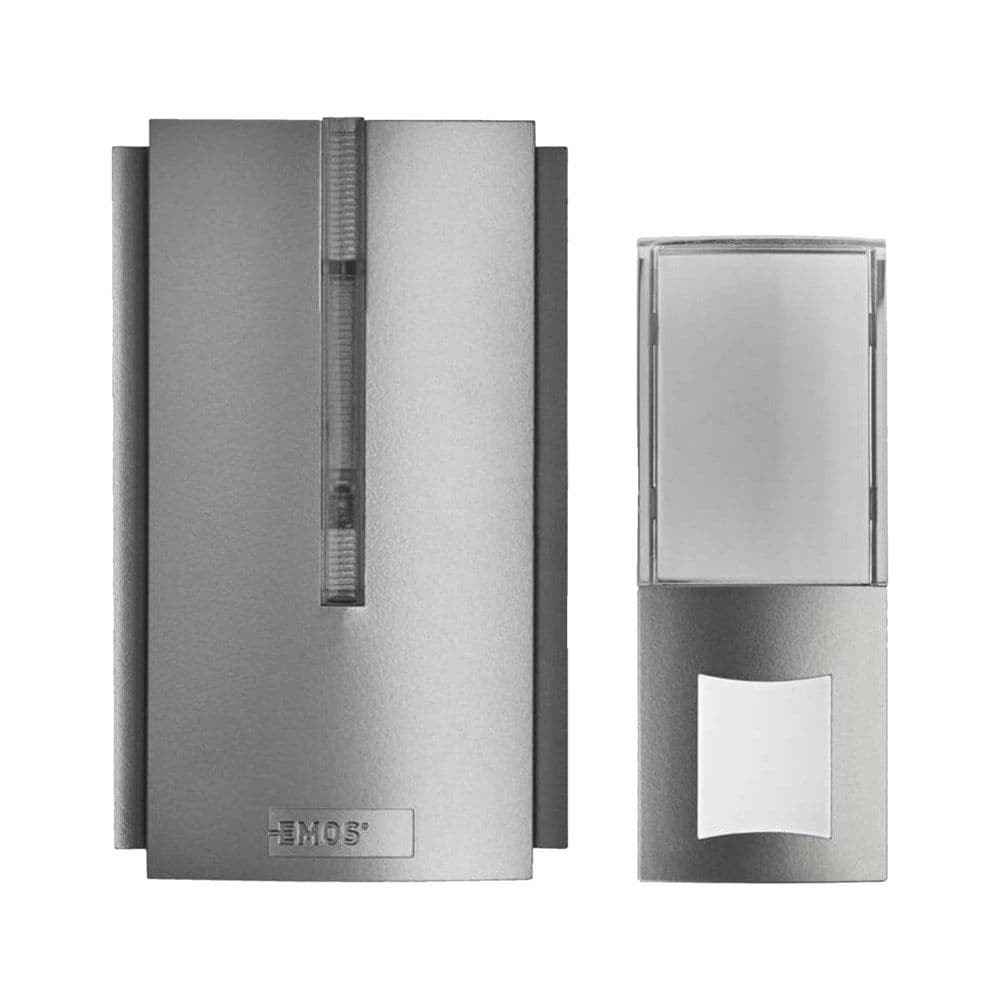 Zile dere, Wireless, Emos, 120 m max, 16 melodi, 85 dB, 1× 3 V CR2032 / 230 V DC, 433 MHz, USB 2 A, me funksion ritransmetimi