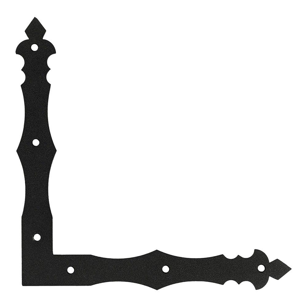 Lidhëz druri këndore, dekorative, Krepo, 300x300x40x4,0 mm, ngjyrë e zezë