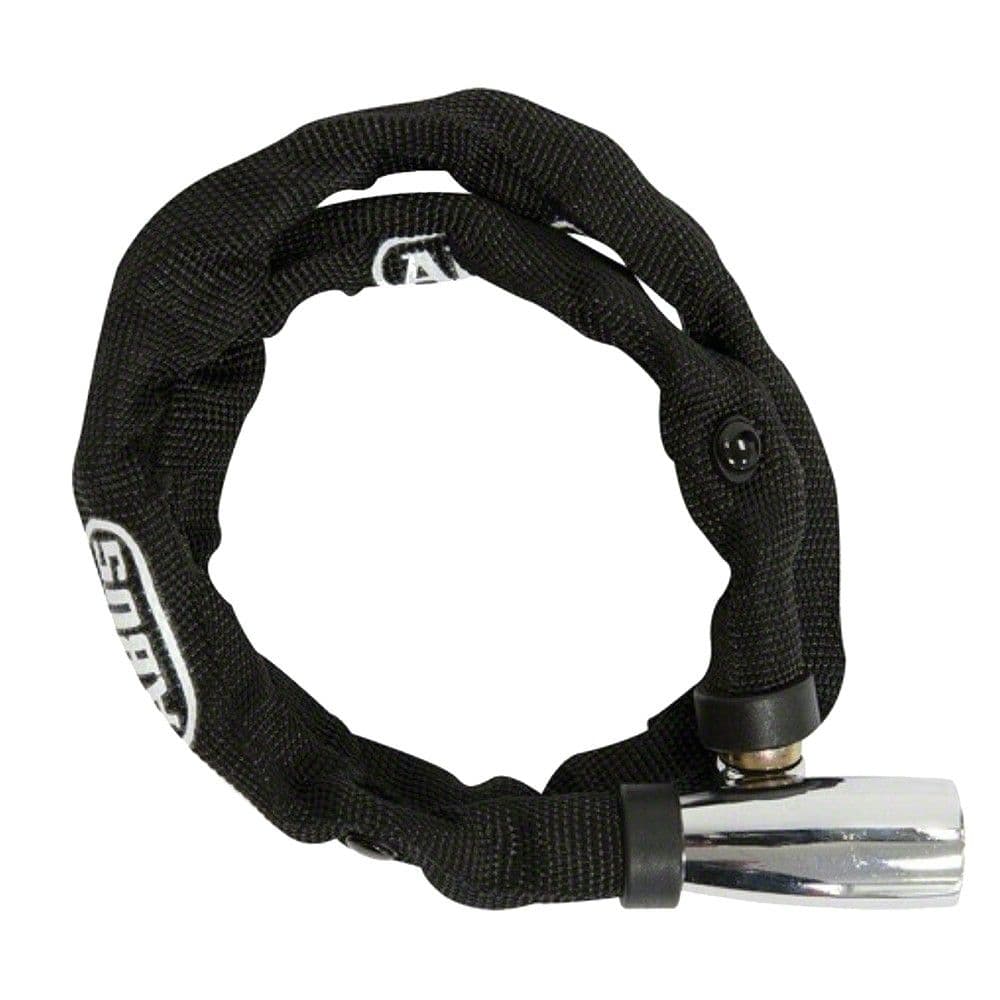 Zinxhir sigurie Abus, 1500/110 web black, bërë nga çelik i fortë special, veshur me tekstil, me kombinim numerik digjital