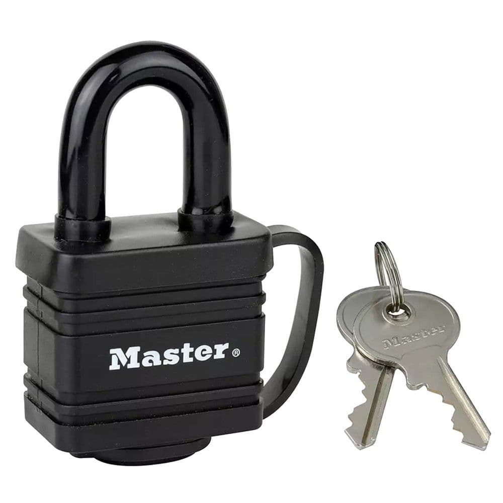 Dry masterlock, Niveli i sigurisë 5, 40 mm, harku çelik 29 mm, diam 9mm, 4 kunja, mbulesë e zezë, Outdoor