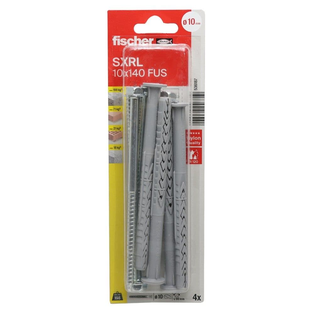 Upa SXRL 10 x 140, Vidë me kokë gjashtëkëndore 7, 0 x 149 mm me rondele të derdhur, 4 pc