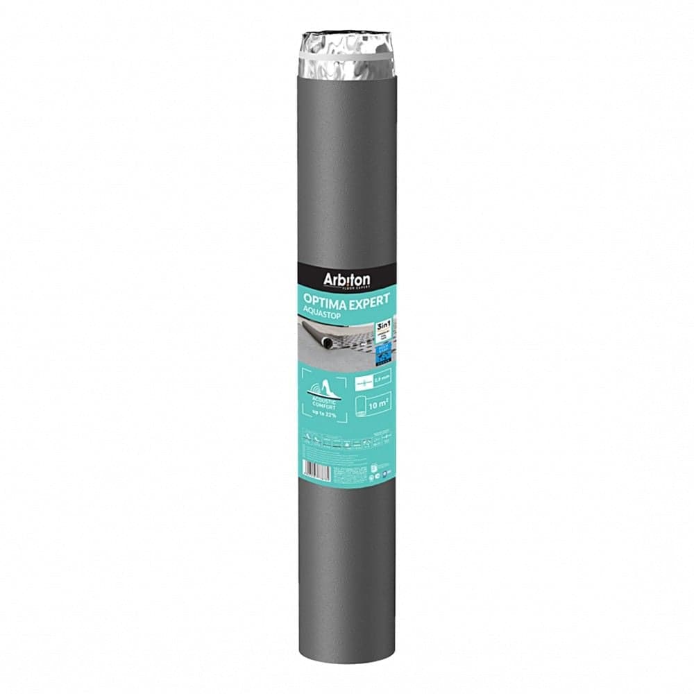 Nënshtrese për parket laminat dhe druri, PEHD + PET foil+ overlap, 10x1x2mm, 1-pack=10m²