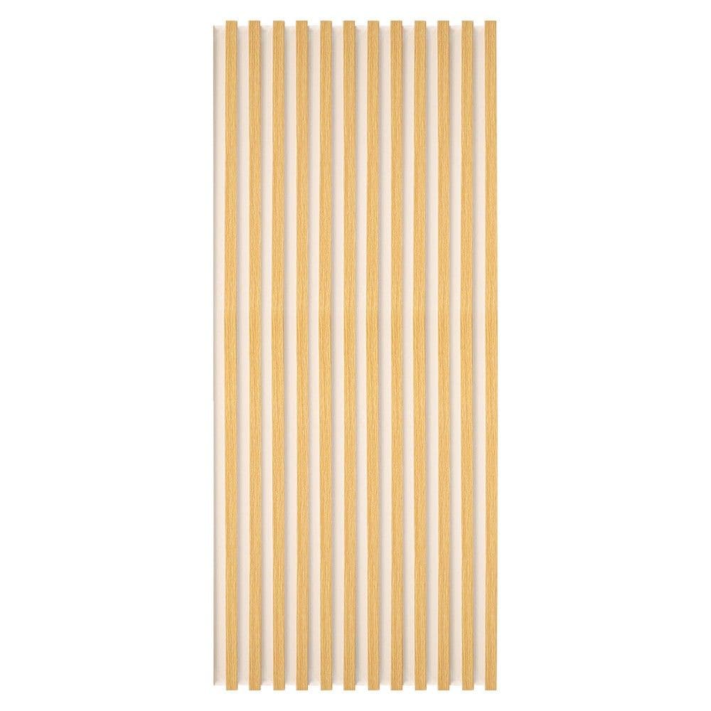 Panel Akustike dekorativ, ristela ngjyre lisi natyrale sfondi i bardhe, 200 x 2800 mm
