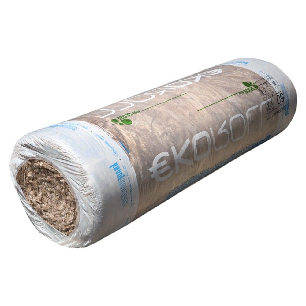 Lesh xhami, KNAUF EKOROLL, 15 Kg/m3 , 50x1200x7800 mm , 18.72 m2/pack , Ʀ=1.10 m2.K/W , ʎ=0.044 W/m.k