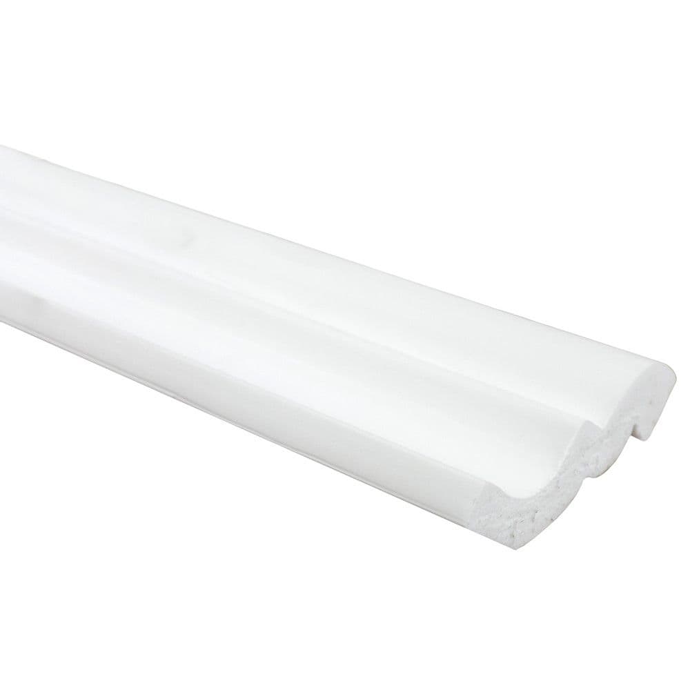 Kornizë tavani dekorative, Bovelacci, e ekstruduar, 70x80 mm,gjatësia 2 ml, e bardhë