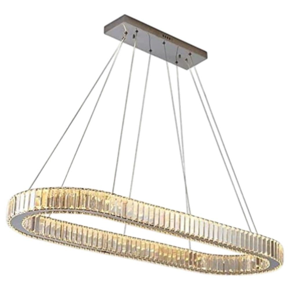 Ndricues I varur LED, 50W, 4100lm, 100x40x7.6cm, metal/kristal, gold